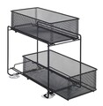 Suport depozitare pentru dulap, Wenko, Gioma, 2 rafturi, 35 x 18.5 x 33.5 cm, metal, negru