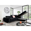 Coltar extensibil dreapta 3 locuri ELTAP, RT-10LO, Grayson, 278x205x92 cm, lemn/poliester, negru