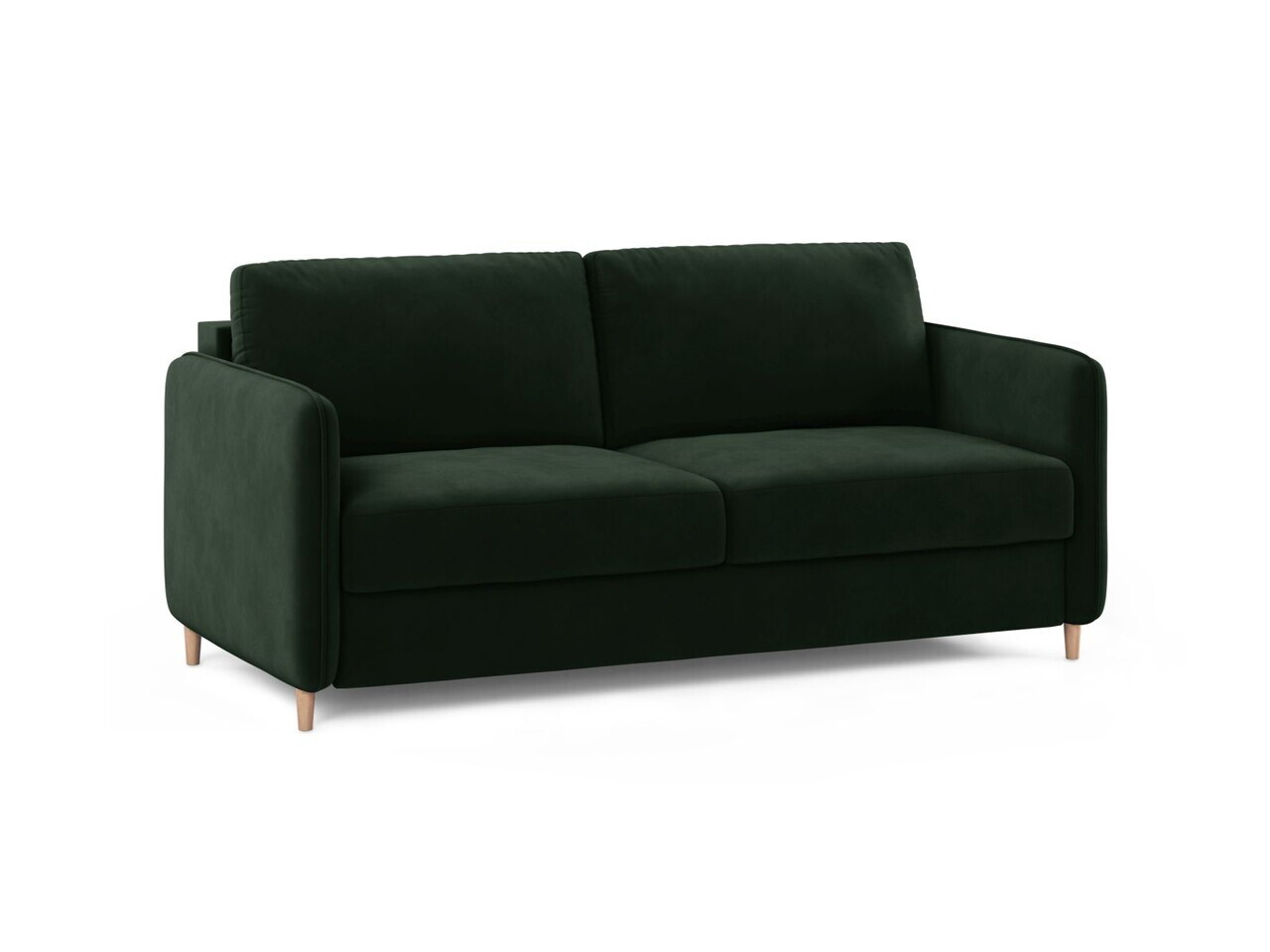 Canapea extensibila 3 locuri, Simo, Micadoni Home, 184x102x95 cm, catifea, verde bottle — imaginea 6