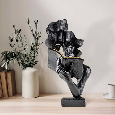 Decoratiune, Lecteur, 20x36x15 cm, Poliester, Negru