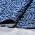 Covor de hol, Las Monte 3010, 100x300 cm, 60% bumbac;40% fibre acrilice, Gri/Albastru Marin