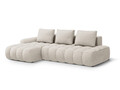 Coltar extensibil stanga 3 locuri, Linz, Cosmopolitan Design, 275x142x84 cm, cotiera dreapta, tesatura structurata, bej