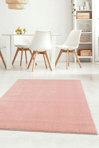 Covor, HMFPUFY-5 DİK, 60×100 cm, Poliester, Roz pudra Homefesto