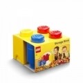 Set 3 cutii de depozitare LEGO, polipropilena, rosu/galben/albastru