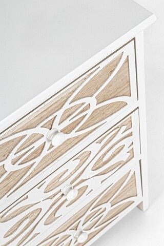 Comoda Pattern, Bizzotto, 40 x 29 x 58 cm, lemn de paulownia