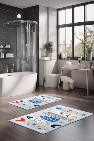 Set covorase de baie, Cartwright, CT-5275, Poliester, Multicolor