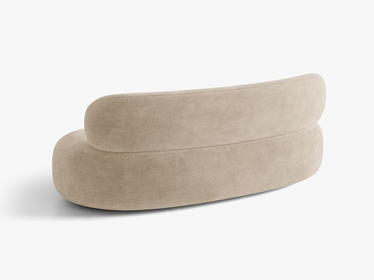 Canapea 3 locuri, Aura, Micadoni Home, 186x101x75 cm, tesatura Chenille, bej inchis — imaginea 9