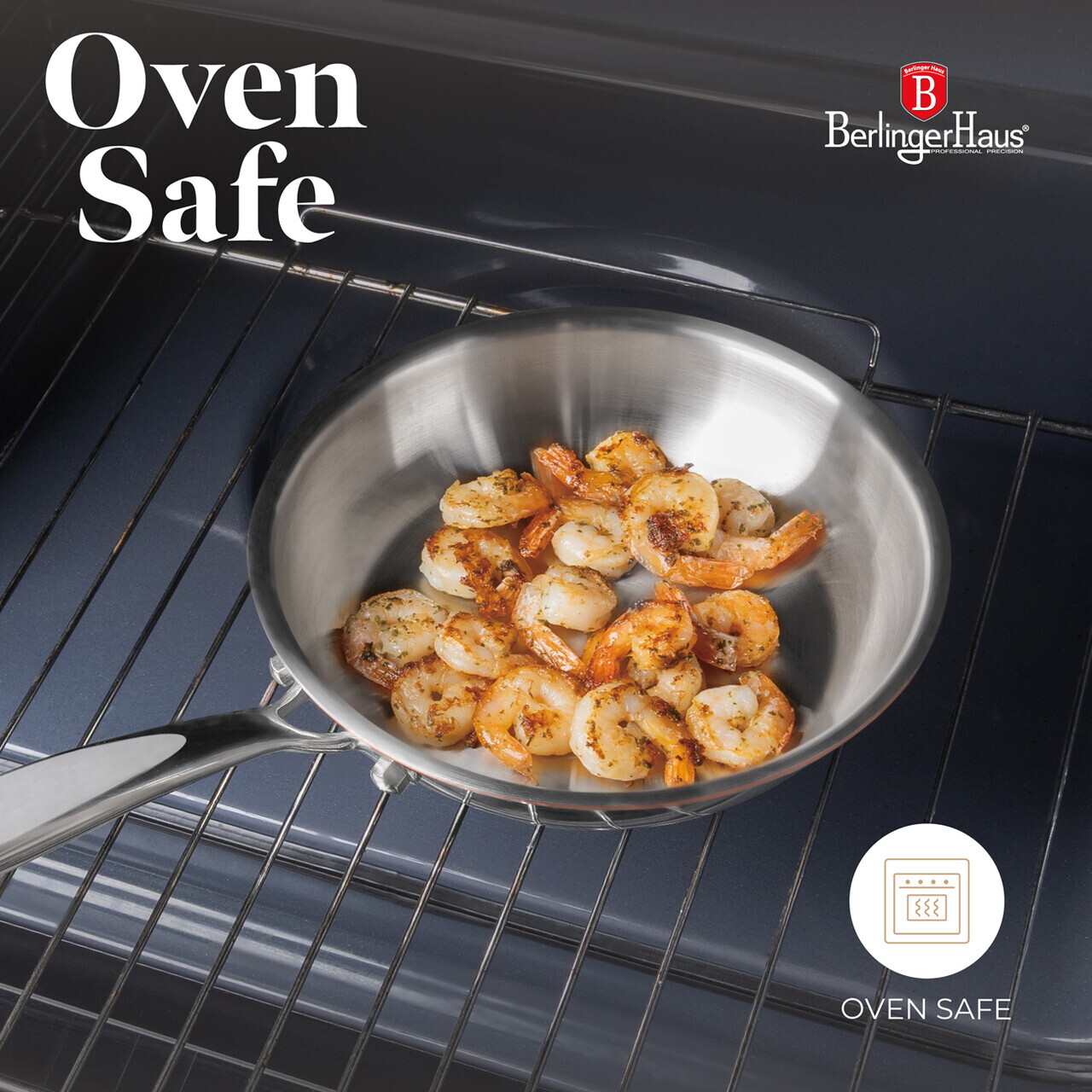 Tigaie Berlinger Haus, Copper Touch, 20 cm, inox, argintiu - imagine 9