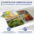 Set 2 protectii pentru aragaz Maximex, Lighthouse, 52x30 cm, sticla, multicolor