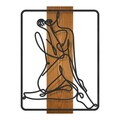 Decoratiune de perete, Muse, Cadru: Lemn (Grosime: 2 cm), Nuc negru