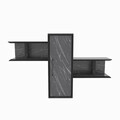 Raft de perete, Retricy, Olida, 118.6x35x51.8 cm, PAL, Negru