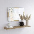 Oglinda decorativa, Neostill, Pera Mirror, Metal, Auriu