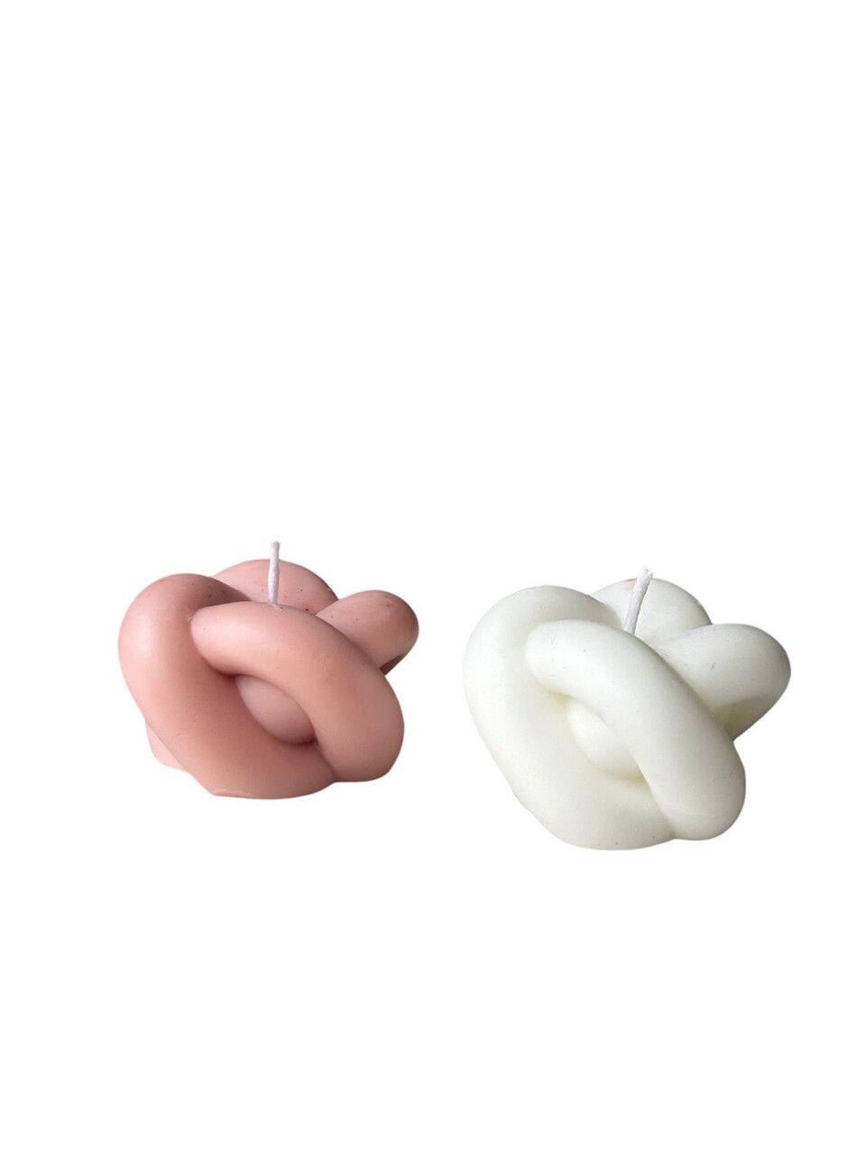 Set de lumanari, Glamour Candle 42ST, 100% SOIA, Roz/Alb