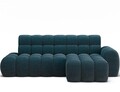 Coltar extensibil stanga 3 locuri ELTAP, Ceedro, 283x165x98 cm, lemn/poliester, albastru inchis