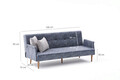 Canapea extensibila cu 3 locuri, Balcab Home, 825BLC2674, Lemn / Metal, Antracit