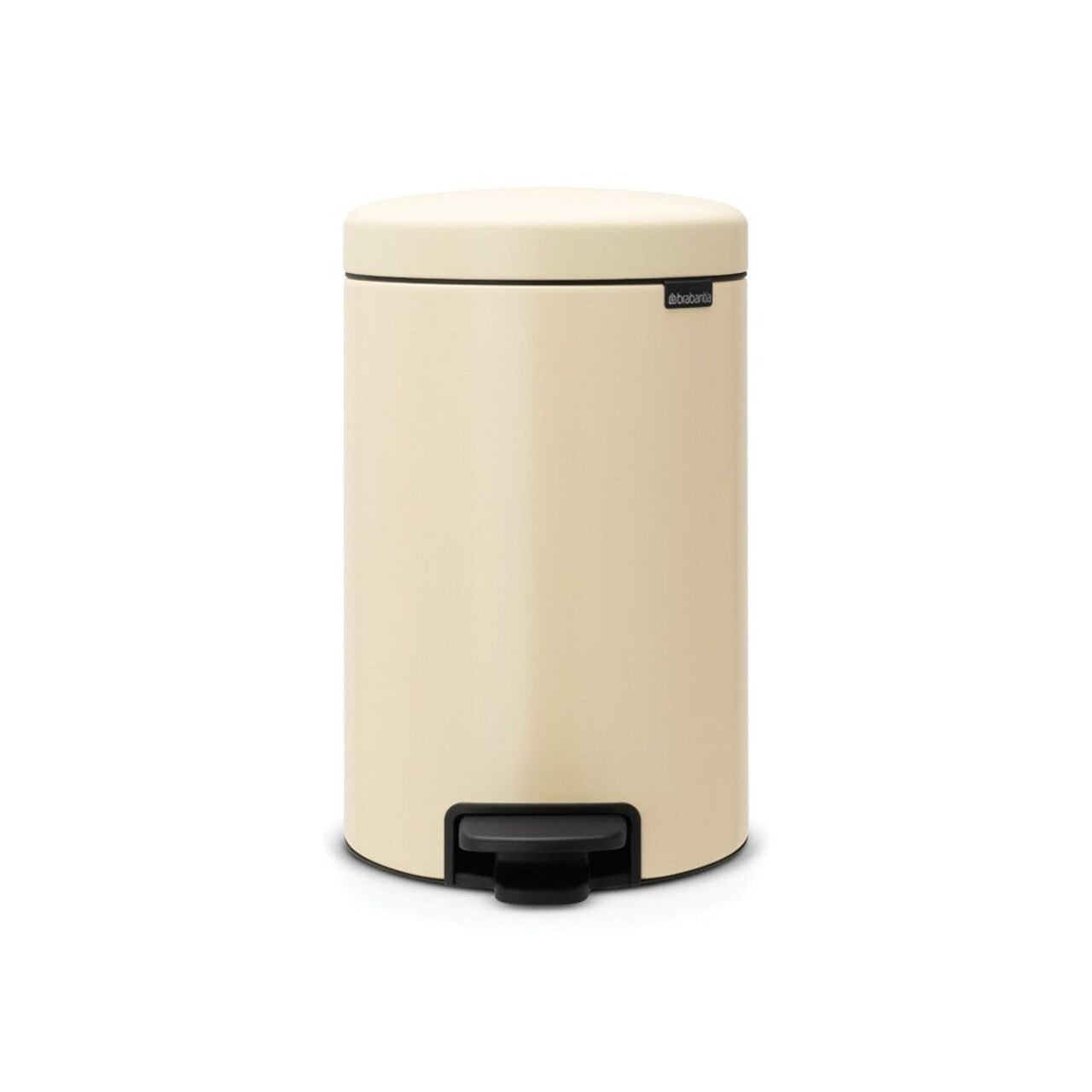 Cos De Gunoi Cu Pedala, Brabantia, Icon Almond, 12 L, Inox, Crem