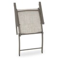 Set mobilier pentru gradina/terasa, 4 piese, Westhore, pliabile, 58 x 82 x 78 cm, otel, natur/maro