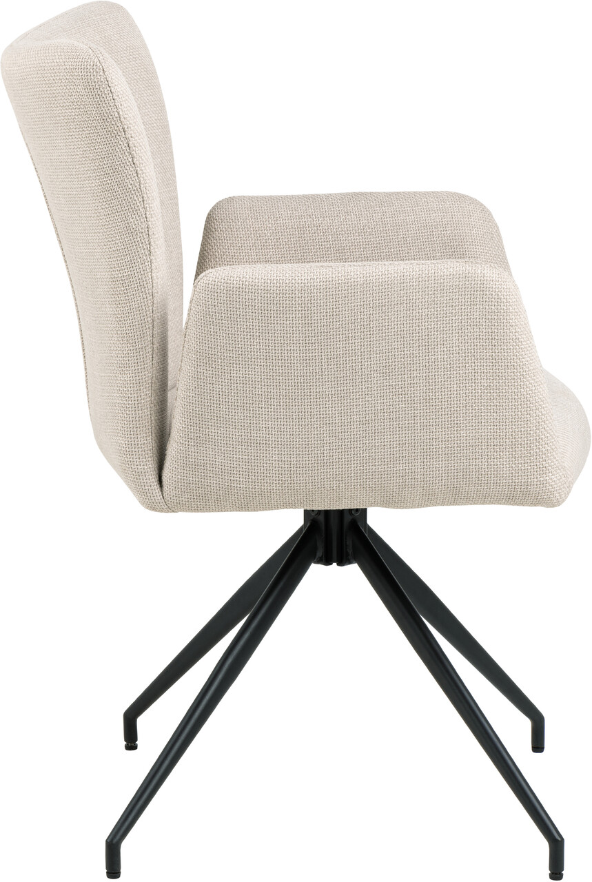 Scaun Laura, Actona, 57x61.5x86 cm, rotativ, tesatura structurata/otel, bej - view 8