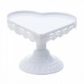 Suport pentru prajituri InArt, 23Χ21Χ15 cm, Heart White
