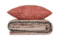 Lenjerie de pat dubla King (FR), Felix - Tile Red, Cotton Box, Bumbac Ranforce
