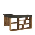 Birou CT5 - AA, Locelso, 129x120x72 cm, PAL, natural/negru