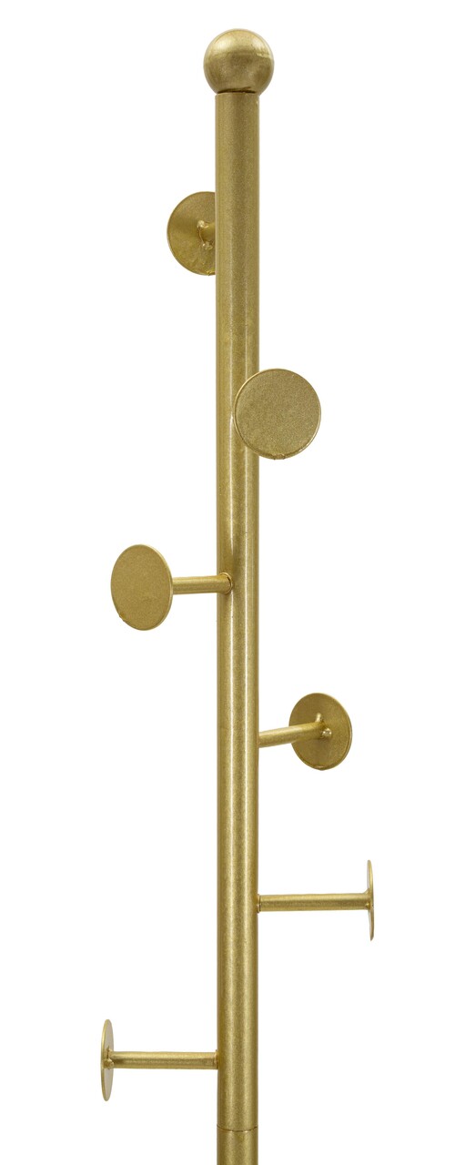 Cuier, Mauro Ferretti, Shelf, 40x35x176 cm, metal/imitatie de marmura, auriu/alb - imagine 3