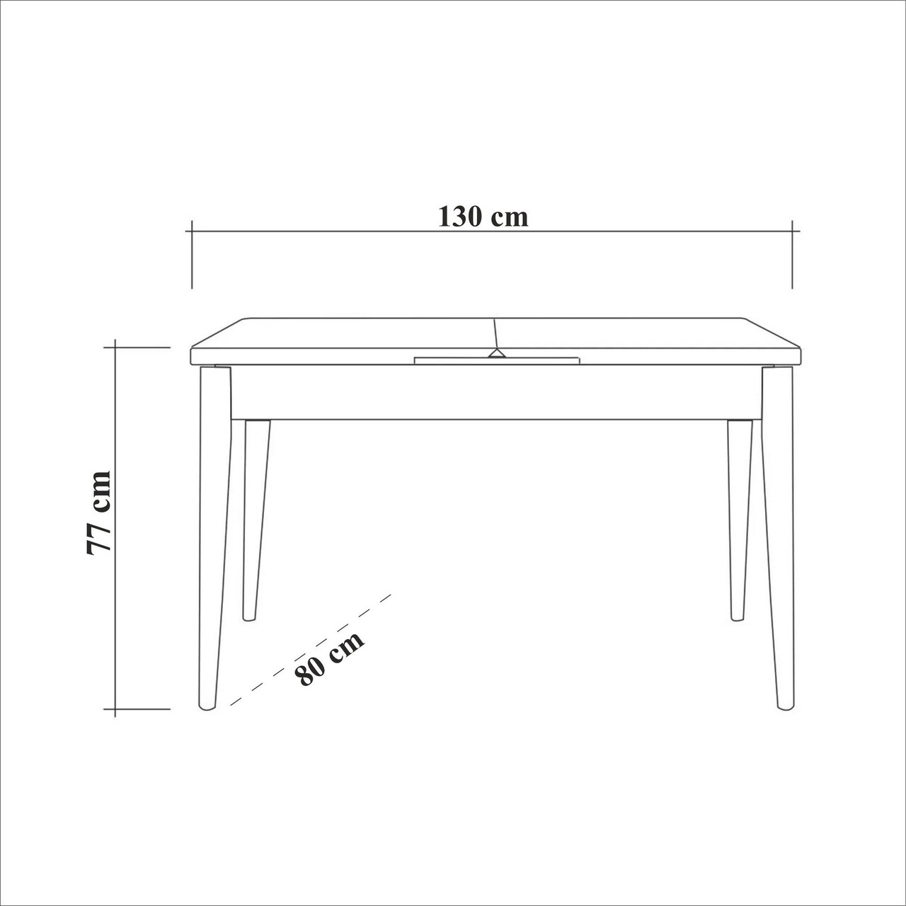 Masa extensibila, Hanah Home, Vina, Alb - imagine 10