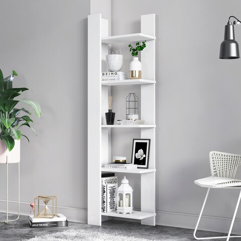 Corp biblioteca, minima, reeta, 45x160x25.6 cm, alb