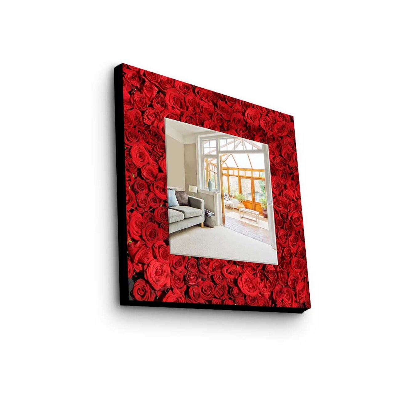 Oglinda decorativa, MA-079, Cadru din lemn de pin (grosime: 27 mm), Multicolor — imaginea 2