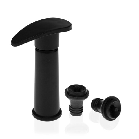 Pompa de vacuum pentru sticla de vin cu 2 dopuri, versa, 12.5x8x3 cm, plastic/silicon