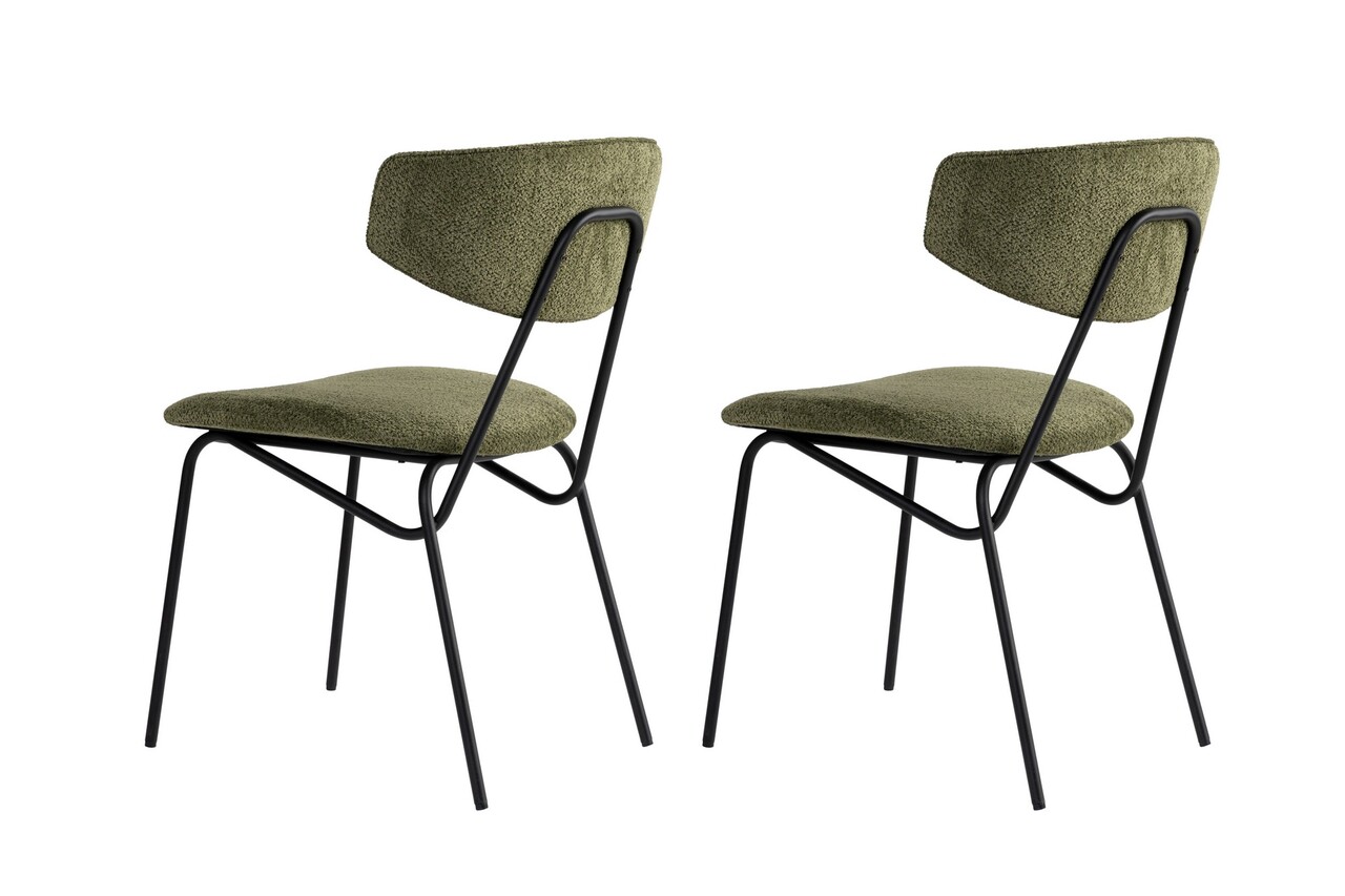 Set scaune 2 piese, Wayland, Nancy, Verde/Negru - 2 | YEO