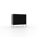 Comoda ADRK, Tili 2D, 83.6x40.8x73.9 cm, PAL laminat, negru