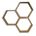 Raft de perete, Evila Originals, HEX001, 40x40x10 cm, Maro