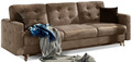 Canapea extensibila 3 locuri ELTAP, Ask13, Asgard, 233x92x93 cm, lemn/poliester, maro