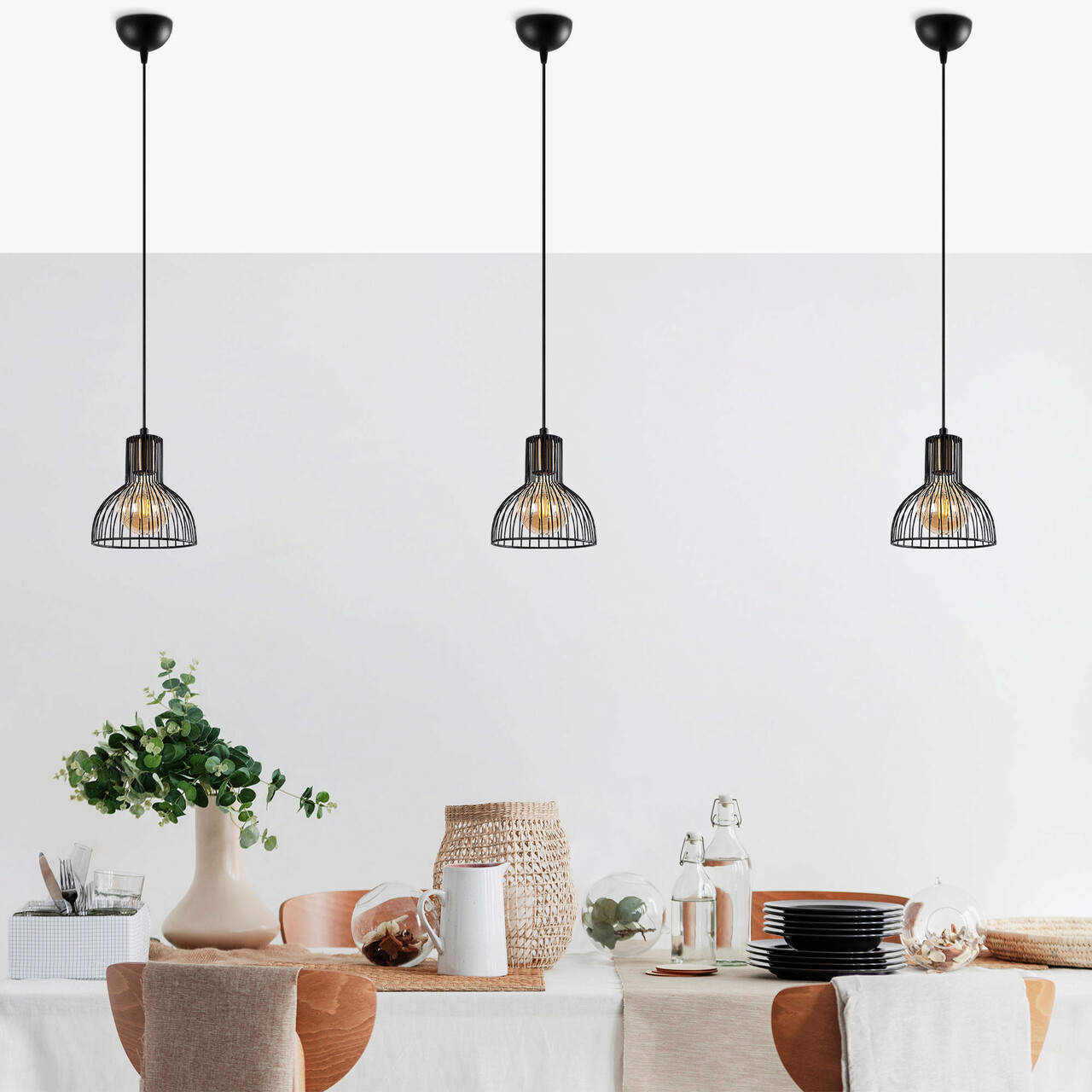 Lustra, Fulgor, 942FLG1629, Metal, Negru/Maro antic - 1 | YEO