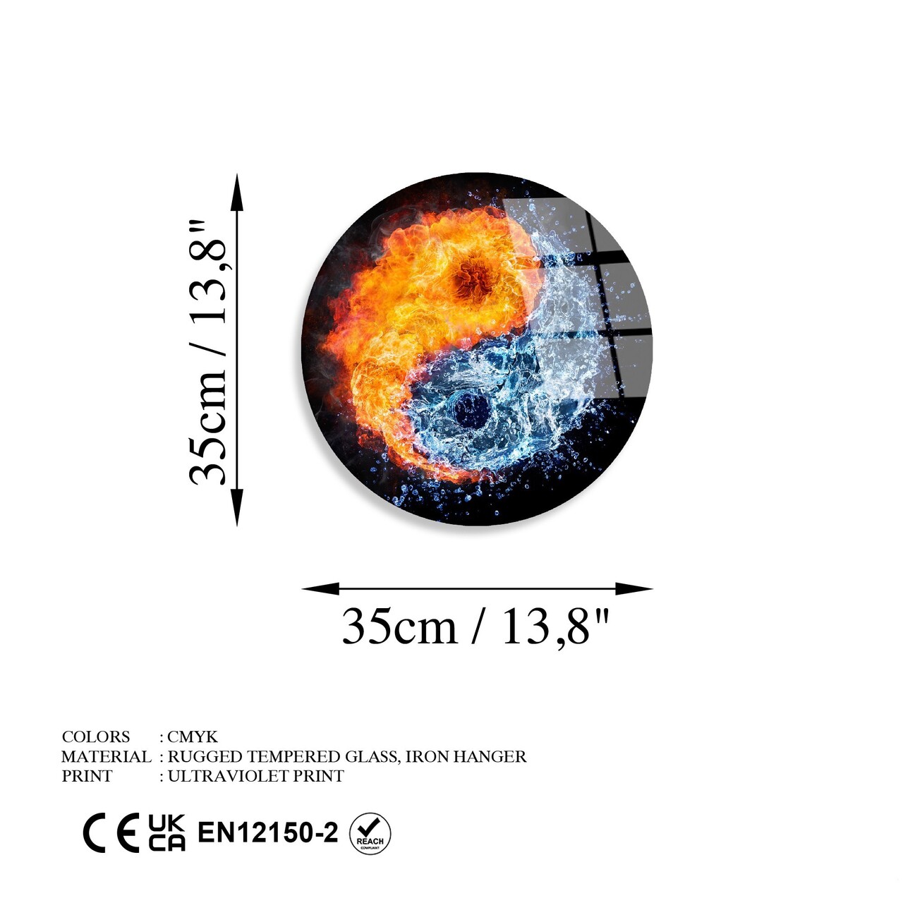 Tablou decorativ, UV-1142, ø30 cm, Multicolor - view 6