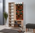 Dulap cu pantofar, cuier si oglinda Inci 723, Vella, 100x36x190 cm, multicolor