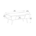 Masuta de cafea, Arnetti, Aren, 38x90x53 cm, PAL, Bej / Nuc deschis