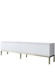 Comoda TV, Bexley, Lord, 180x47x30 cm, PAL, Alb/Auriu
