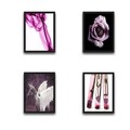 Set 4 tablouri decorative, Purple Unicorn Set, PAL, Hartie, Multicolor
