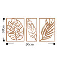 Decoratiune de perete, Leaf 2, Metal, Dimensiune: 80 x 38 cm, Cupru