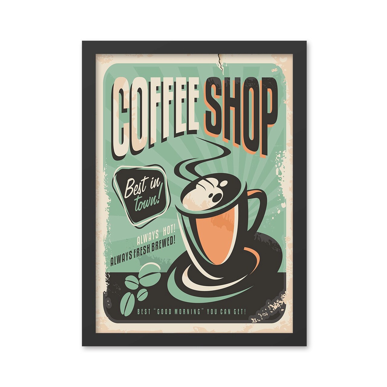 Tablou decorativ, Coffee Shop (40 x 55), MDF , Polistiren, Multicolor