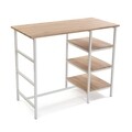 Set masa si scaune 3 piese Hudson Light, Versa, 105.5 x 50 x 85 cm, metal/MDF