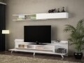 Comoda TV cu raft, Wooden Art, Dore White