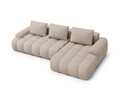 Coltar extensibil dreapta 3 locuri, Linz, Cosmopolitan Design, 275x142x84 cm, tesatura structurata, bej sand