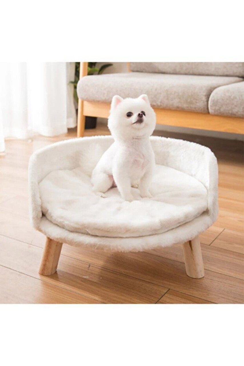 Pat pentru pisici, Paws &amp; Whiskers, Diana, Tesatura Welsoft, Alb - view 3