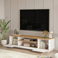 Comoda TV Bedora, 180x44.5x44.6 cm, PAL, alb/natur