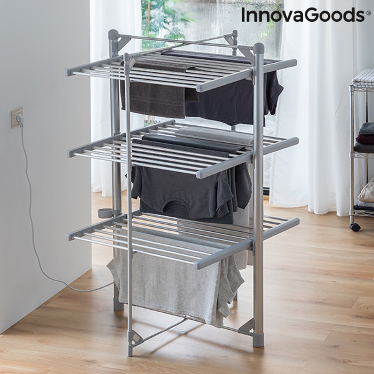 Uscator De Haine Electric Pliabil InnovaGoods 300W 36 Bare 75x73x145 