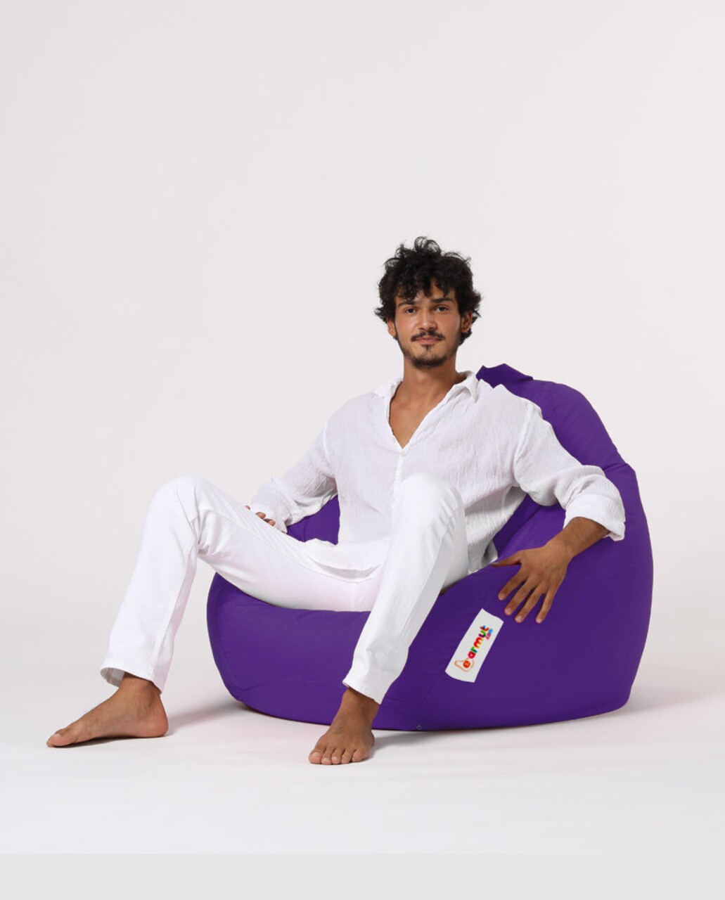 Fotoliu Puf, Bean Bag, Ferndale Premium XXL, 115 X 130 Cm, Poliester Impermeabil, Mov