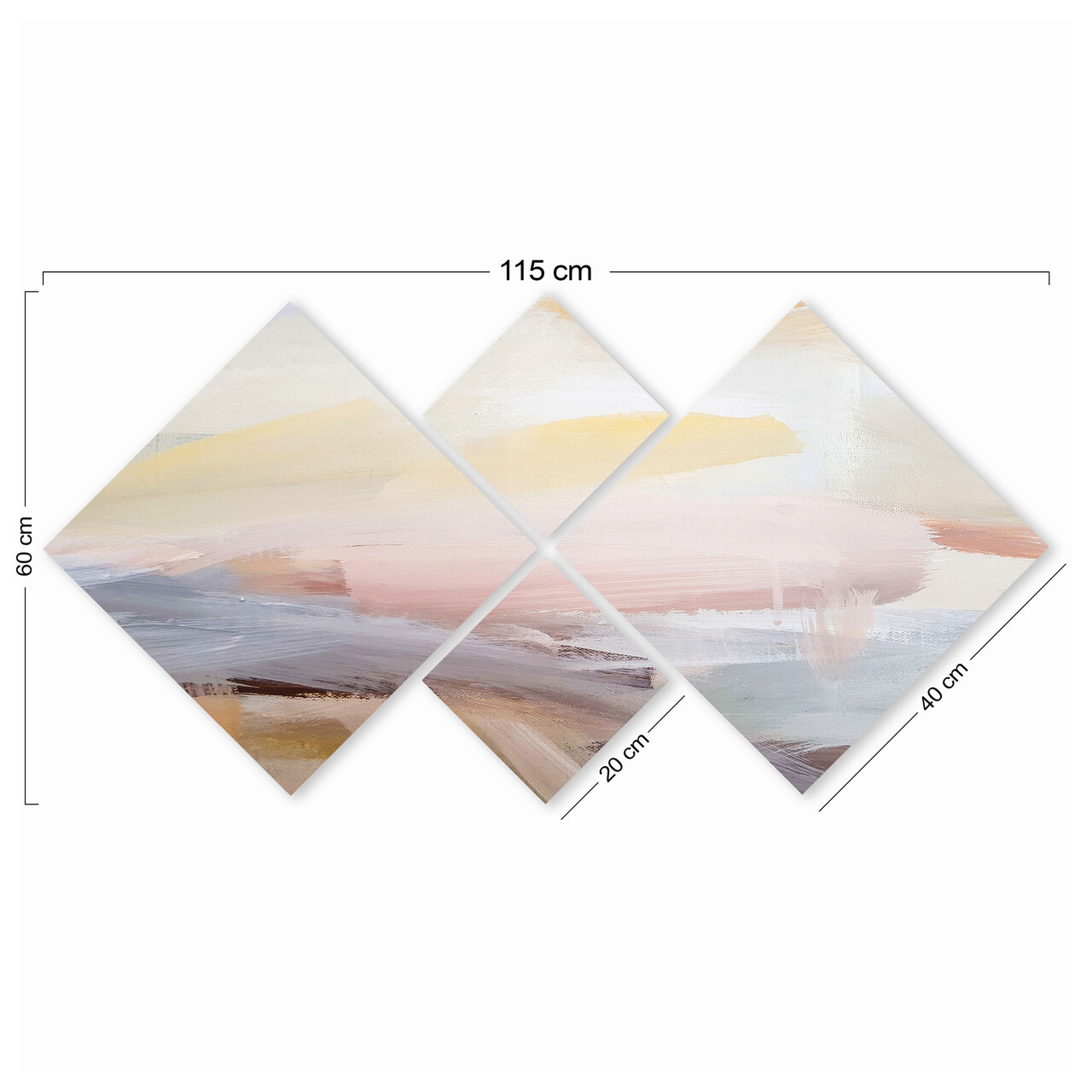 Set 4 tablouri decorative, 4MDF1053182372, MDF, Imprimat UV, Multicolor
